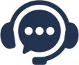 Chat bubble with headphones icon